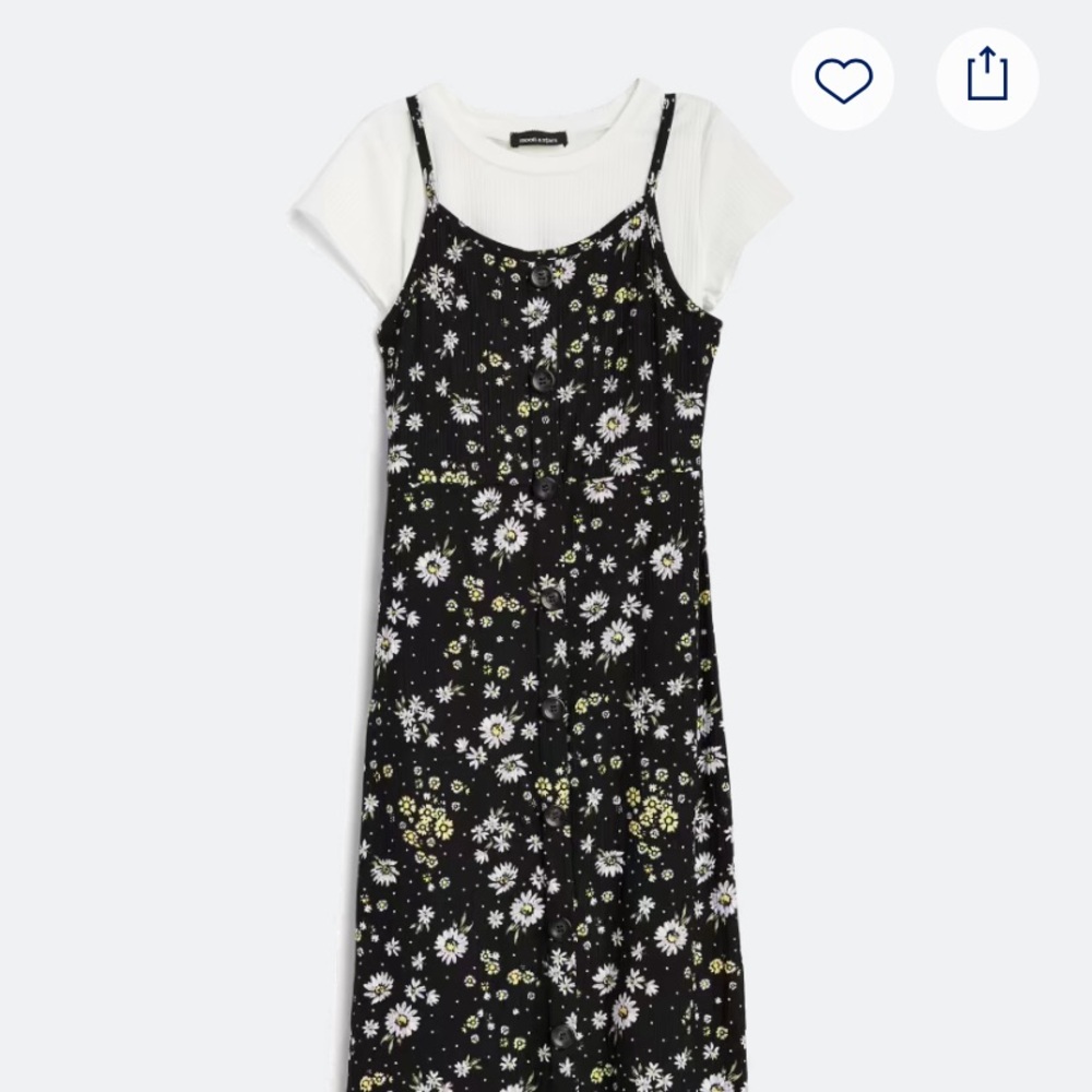 Floral MOON & STARS Kristin T Shirt + Spaghetti Strap
Dress Set